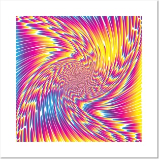 Colorful Spiral White Posters and Art